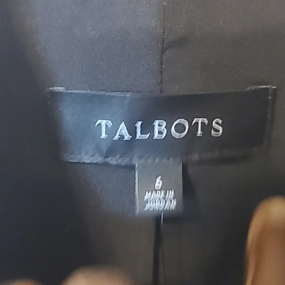 NWT Talbots Black Jacket with White Trim Size 6 - Picture 4 of 11